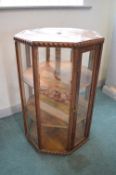 Octagonal Pine Display Cabinet