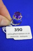 14ct White Gold Ring with Amethyst, 5.1g gross