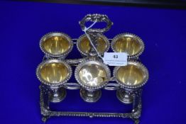 Silver Egg Cruet on Claw Feet with Six Egg Cups - Hallmarked London 1818 by William Bateman, ~817g