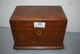 Victorian Oak Tea Caddy