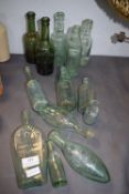 Vintage Glass Bottles Including Cobbs etc.