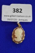 9ct Gold Cameo Pendant, 3.3g gross