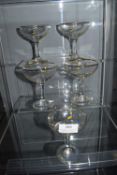 Five Vintage Babycham Glasses