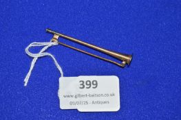 14ct Gold Hutting Horn Brooch, 3.2g