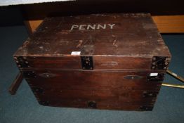 Pine Travel Chest with Metal Brackets