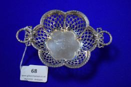 Pierced Silver Handled Dish Golf Club Memento - Hallmarked Birmingham 1912, ~51g