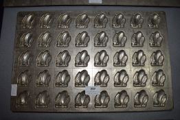 Vintage Metal Chocolate Mould Flower Design