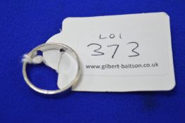 9ct White Gold Wedding Band, 4.4g