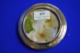 Circular Silver Photo Frame - Hallmarked Birmingham 1983