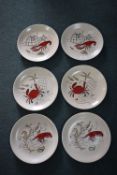 Six Crown Devon Oceania Pattern Dinner Plates