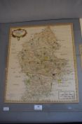 Original Map of Staffordshire circa 1700 by Robert Morden