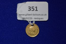 George II Gold Guinea Second Head 1808 2.7g (has been pierced)