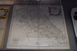 Original Map of North Hamptonshire circa 1700 by Robert Morden