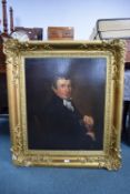 *Unsigned Oil on Canvas Portrait of a 19th Century Gentleman