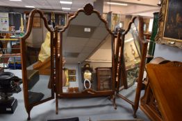 Mahogany Framed Triple Dressing Table Mirror