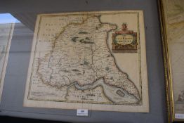 Original Map of the East Riding of Yorkshire circa 1700 by Robert Morden