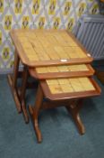 G-Plan Nest of Three Tile Top Tables