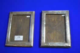 Pair of Silver Photo Frames - Hallmarked London 1882