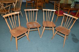 Set of Four Ercol Spindleback Dining Chairs