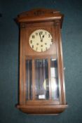 1930’s Oak Pendulum Wall Clock