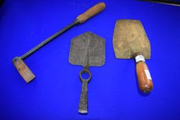 Vintage Bronze Trowel, Soldering Iron, etc.