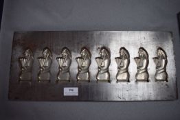 Vintage Metal Chocolate Mould Indian Design