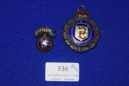 Two Hallmarked Silver Medallions - One Dated 1919, 59g total