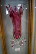 Retro Studio Glass Coloured Vase