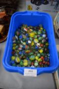 Tub of Vintage Glass Marbles