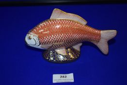 Royal Crown Derby Fish with Gold Stopper
