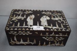 Mother of Pearl Inlaid Chinese Lacquered Box