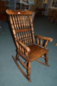 Turned Country Spindleback Rocking Chair