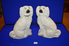 Pair of Staffordshire Flatback Spaniels