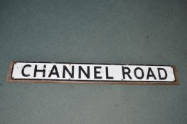 Channel Road Street Sign