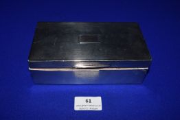 Sterling Silver Cigarette Case with Wood Lining - Hallmarked Birmingham 1927