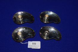 Set of Four EPNS Miniature Candle Holders by Hugo Grin
