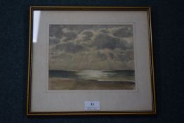 Watercolour Coastal Scene by Richard George Hinchcliffe