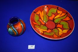 Poole Pottery Dish and Small Vase