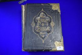 Holy Bible by Reverend Eadie Leather Bound with Brass Fittings (somewhat distressed)