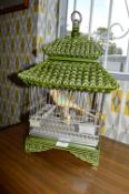 Chinese Pottery Pagoda Style Birdcage