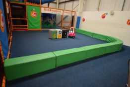 *Eight Straight and One 90° Bend Padded Green Blocks