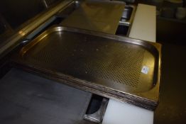 *Eight Perforated Gastronorm Roasting Tins