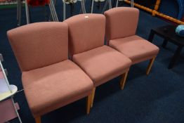 *Four Upholstered Reception Chairs