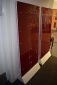 *Two Red Perspex Display Stands