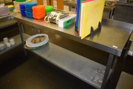 *Stainless Steel Preparation Table with Undershelf and Upstand to Rear 60x180cm x 90cm tall