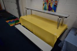 *Pair of Aluminium Framed Folding Benches in Black & White Speckle