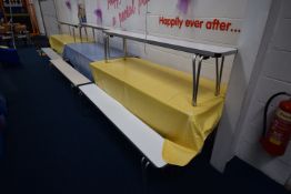 *Pair of Aluminium Framed Folding Benches in White