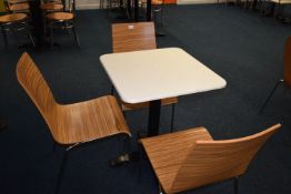 *Four Contemporary Style Formed Plywood Chairs on Chrome Frames