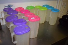 *Quantity of Plastic Juice Jugs with Various Coloured Lids