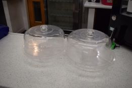 *Two Perspex Cake Dome and Stands